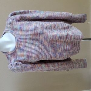 Womens Ophelia Roe Puffy Sleeve Sweater Size Med Large 1X 2X Multi Pastels NWT